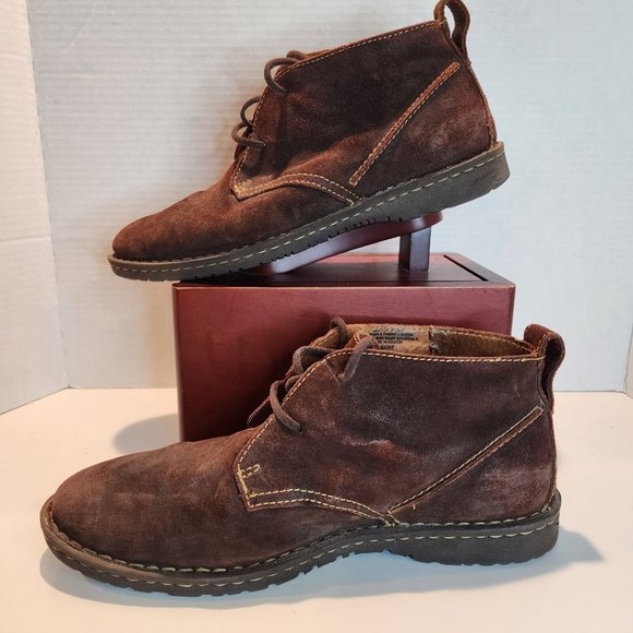 MEN'S Sz. 10 Born Genuine Suede McNeil Collection Lace-Up Chukka Dark Brown - Picture 2 of 9